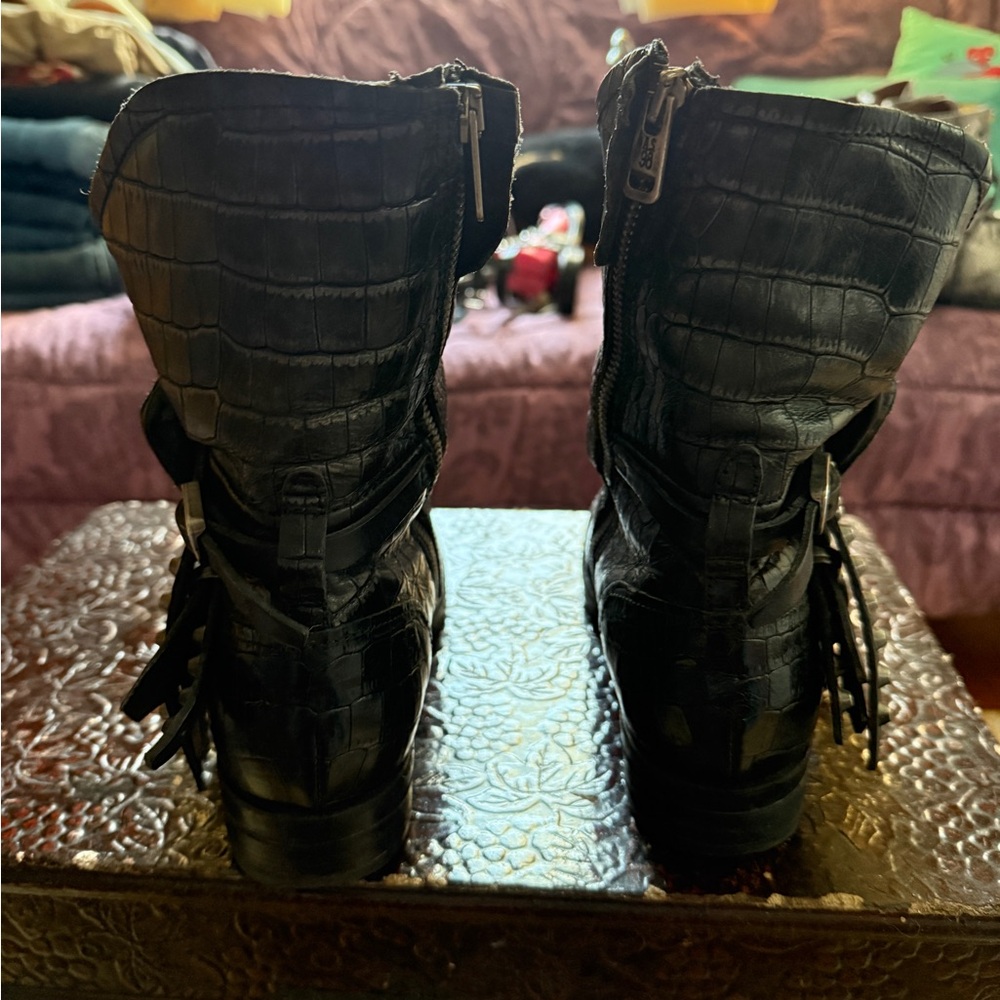 AS 98 sz 39 Crocodile Pattern Boots super rare - Picture 4 of 9